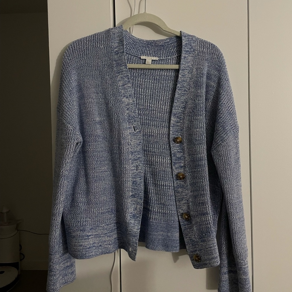 COS blue cardigan